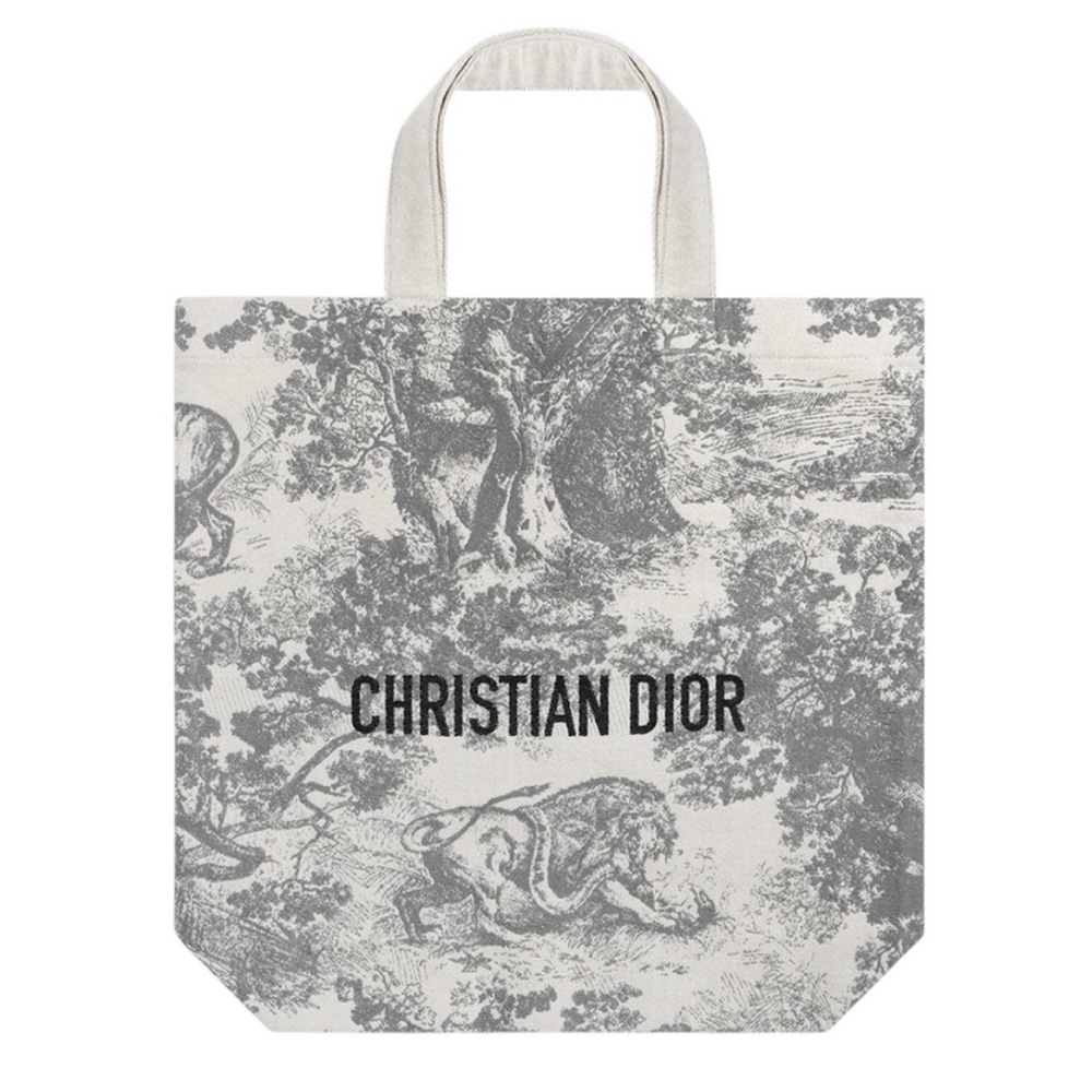 Christian Dior Tote Gray & Cream